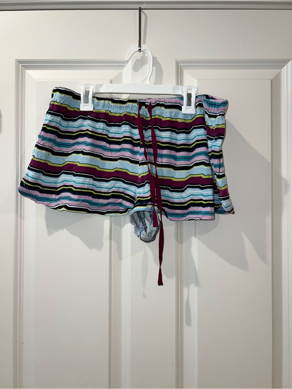 Secret Treasures Multicolor Striped Lounge Shorts - Blue, Pink, Green, Black